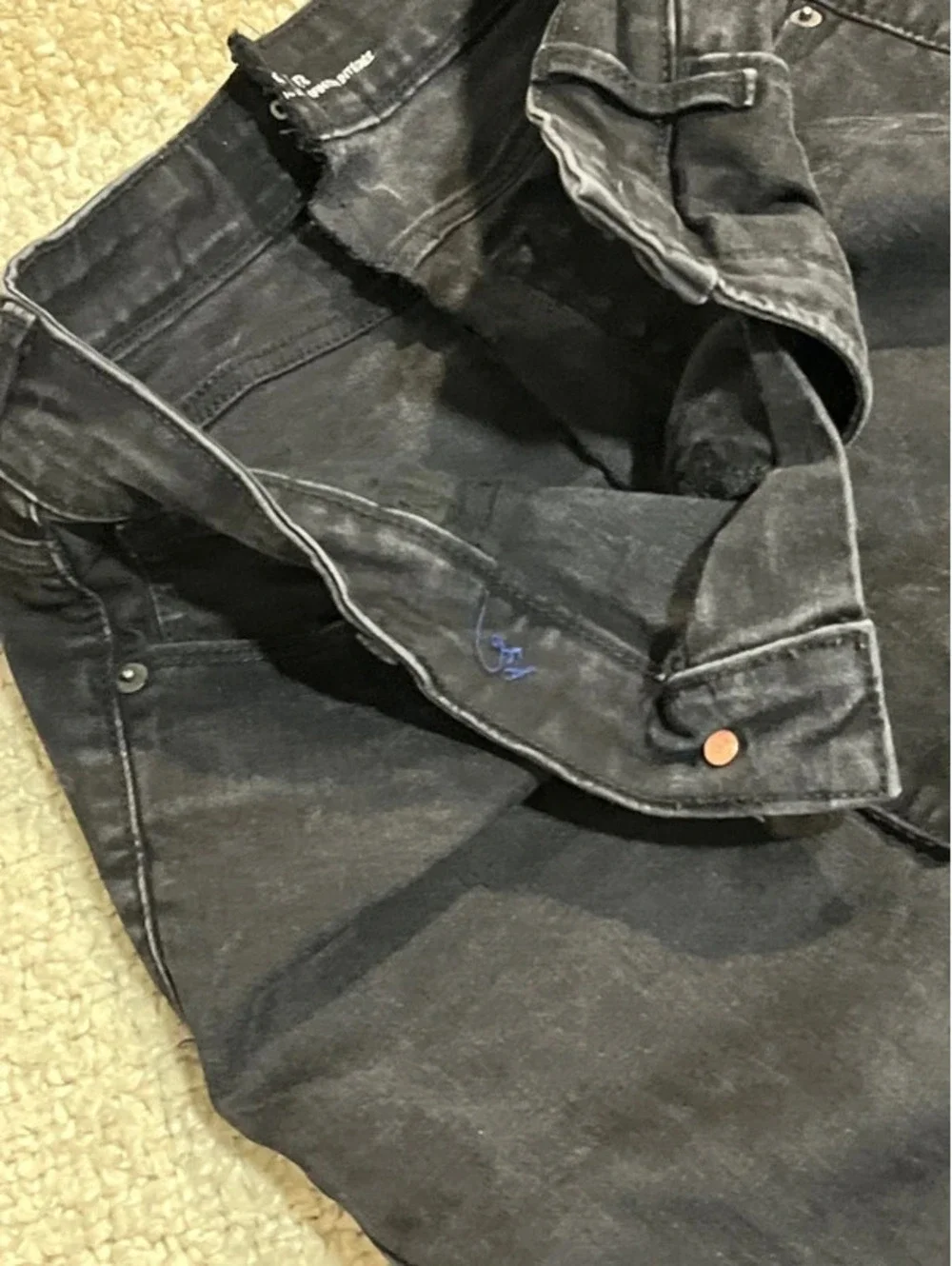 Girls size 12 Black jeaned skirt denim